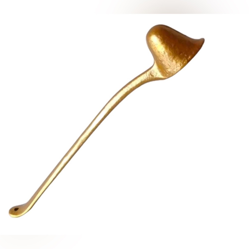 IRON WORKS NEW hand cast iron candle snuffer -gold